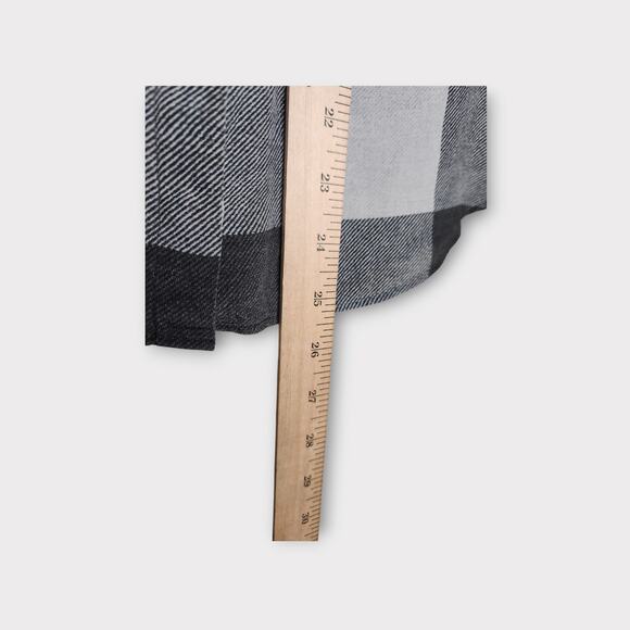 Weekend Max Mara Womens Plaid Silk Blouse Sm Black Gray Chic Staple - Picture 7 of 8